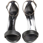 Dolce & Gabbana Silver KEIRA Heels Ankle Strap Sandals Shoes Dolce & Gabbana Dark Slate Gray