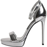 Dolce & Gabbana Dolce & Gabbana Silver KEIRA Heels Ankle Strap Sandals Shoes LA12033-39 1728,67345645728,Dolce & Gabbana,EU39/US8.5,Material: 60% Polyurethane 40% Polyester,Preowned / Defect,Sandals - Women - Shoes,Shoes,Silver,Women,Women - Shoes
