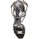 Dolce & Gabbana Silver Keira Leather Heels Sandals Shoes Dolce & Gabbana Dark Slate Gray