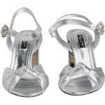 Dolce & Gabbana Silver Mirror Heels KEIRA Sandals Shoes Dolce & Gabbana Gray