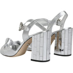 Dolce & Gabbana Silver Mirror Heels KEIRA Sandals Shoes Dolce & Gabbana Gray