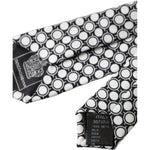 Dolce & Gabbana White Circles 100% Silk Adjustable Tie Dolce & Gabbana Light Gray