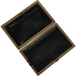Dolce & Gabbana White Leather Gold Frame Clutch Evening Party Purse Bag Dolce & Gabbana Black