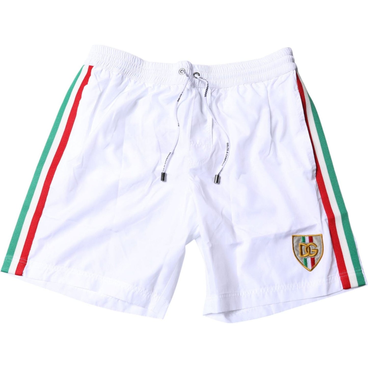 Dolce & Gabbana White Stripes Beachwear Shorts 2Pc Swimwear