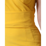 Dolce & Gabbana Yellow One Shoulder Side Slit Midi Dress Dolce & Gabbana Goldenrod