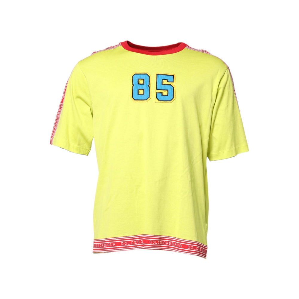 Dolce & Gabbana Green Cotton 85 Patch Crew Neck T-shirt THS90366-52