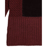 Dolce & Gabbana Maroon Black Neck Warmer Wrap Shawl Scarf MS7456