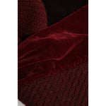 Dolce & Gabbana Maroon Black Neck Warmer Wrap Shawl Scarf MS7456