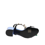 Dolce & Gabbana Multicolor Floral Appliqué Crystal Sandal Shoes LA12935-37