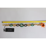 Dolce & Gabbana Multicolor Gold Brass Orange Lily Floral Chain Necklace SMY10453