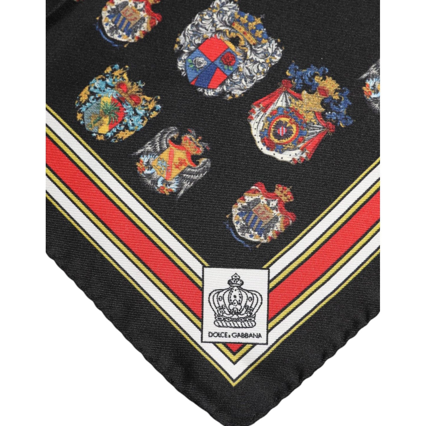 Dolce & Gabbana Multicolor Silk Square Men Foulard Scarf MS7516