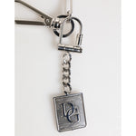 Dolce & Gabbana Silver Tone Metal Chain DG Logo Pendant Men Necklace SMY11024