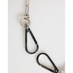 Dolce & Gabbana Silver Tone Metal Chain DG Logo Pendant Men Necklace SMY11024