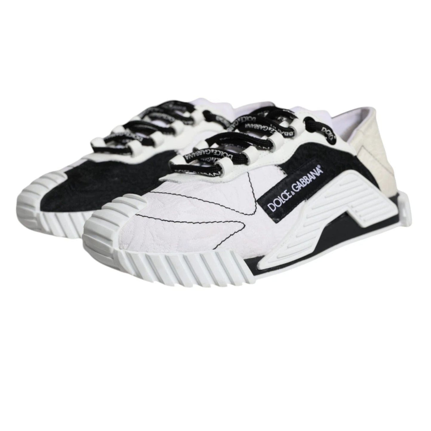 Dolce & Gabbana White Black Low Top NS1 Sneakers Shoes LA11821#2-37