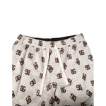 Dolce & Gabbana White Cotton DG Mania Print Men Bermuda Shorts PAN76247-48