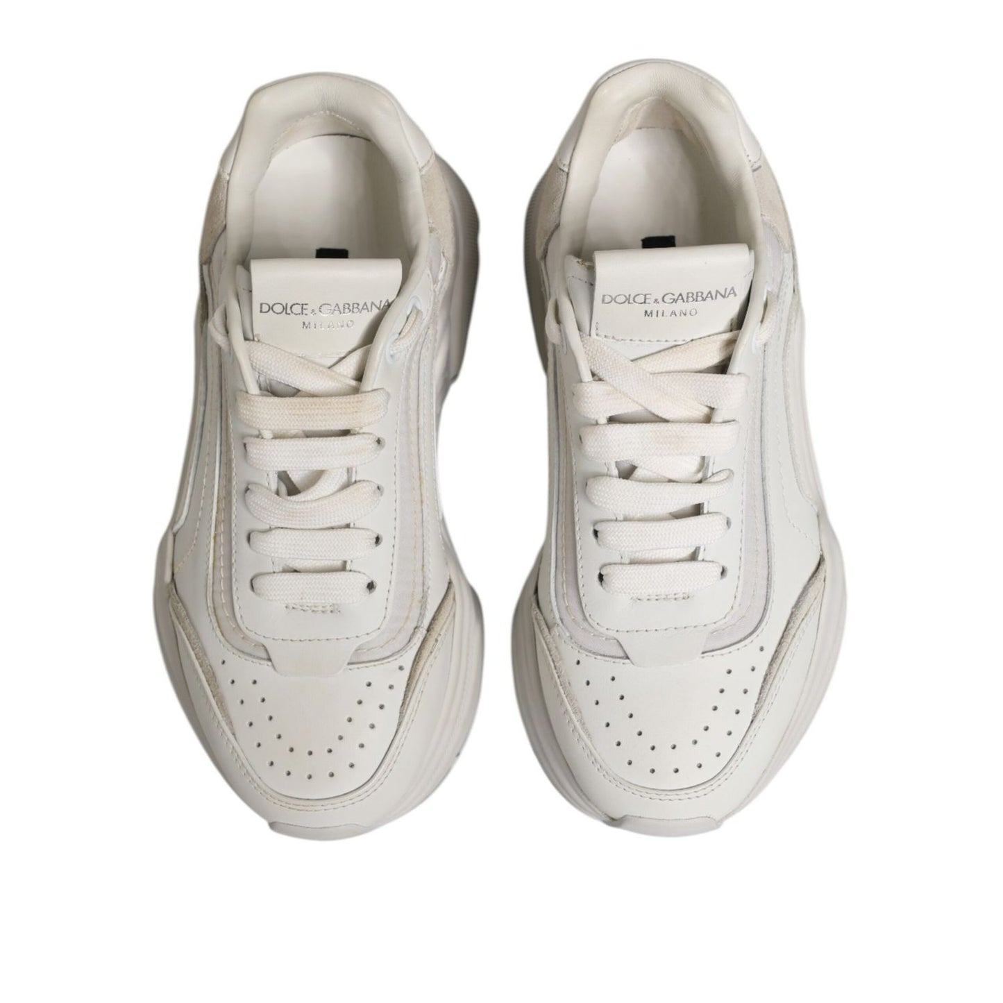 Dolce & Gabbana White Daymaster Low Top Sneaker Shoes LA12861-35.5