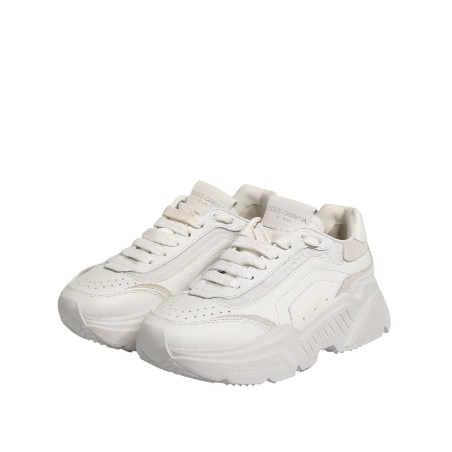 Dolce & Gabbana White Daymaster Low Top Sneaker Shoes LA12861-35.5