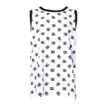 Dolce & Gabbana White Polyester Sleeveless DG Logo T-shirt TSH90337-50