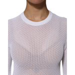 Dolce & Gabbana White Round Neck Long Sleeves Pullover Top TSH90675-42