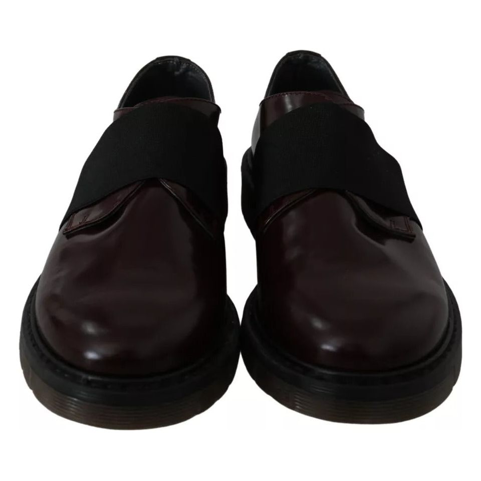 Dr. Martens Dark Brown Leather Elastic Strap Shoes