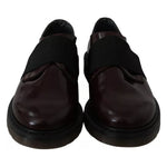 Dr. Martens Dark Brown Leather Elastic Strap Shoes