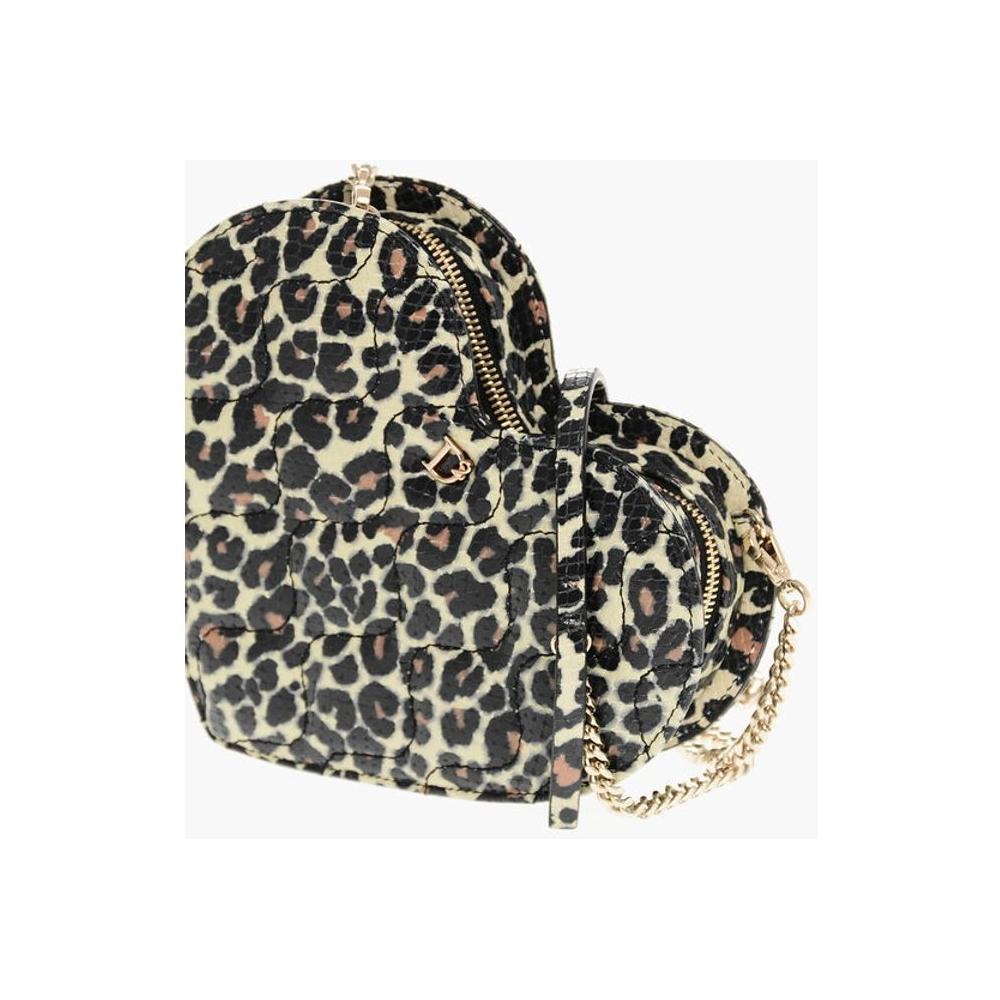 Dsquared² Dsquared² Animal Patterned Leather Heart-shaped Clutch DSP652851GD 1728,74866327712,Bags,Brown,Clutch Bags - Women - Bags,Dsquared²,New with tags,Women,Women - Bags