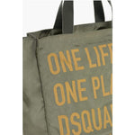 Dsquared² Dsquared² OLOP Nylon Tote Bag with Front Print DSP652854GD 1728,74866327712,Army,Bags,Dsquared²,Men,Men - Bags,New with tags,Tote Bags - Men - Bags