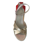 EBARRITO Multicolor Leather Ankle Strap Wedge Heel Sandals Shoes