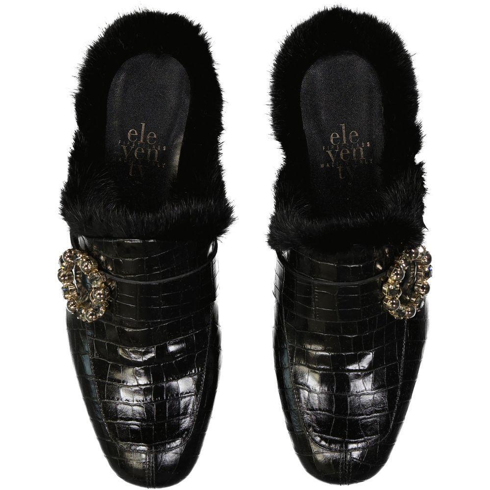 Eleventy Leather Fur Mules EL-8736381108436-EU37/US7