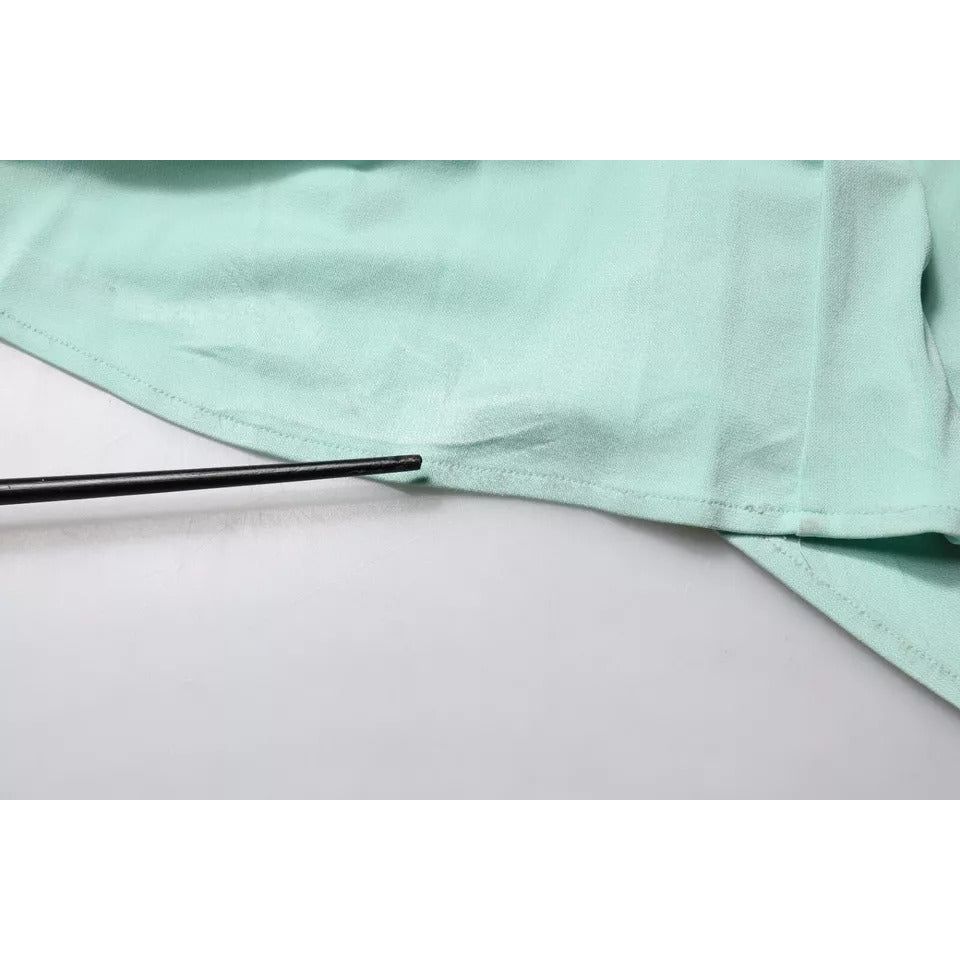 Elisabetta Franchi Mint Green One Shoulder Long Jumpsuit Dress 1728,67345645728,Clothing,Dresses - Women - Clothing,Elisabetta Franchi,Green,IT42|M,Material: 95% Viscose 5% Elastane,Preowned / Defect,Women,Women - Clothing Elisabetta Franchi DR281421-42