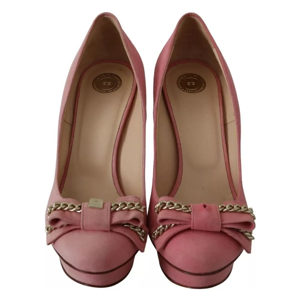 Elisabetta Franchi Pink Bow Stiletto Heel Pumps Shoes