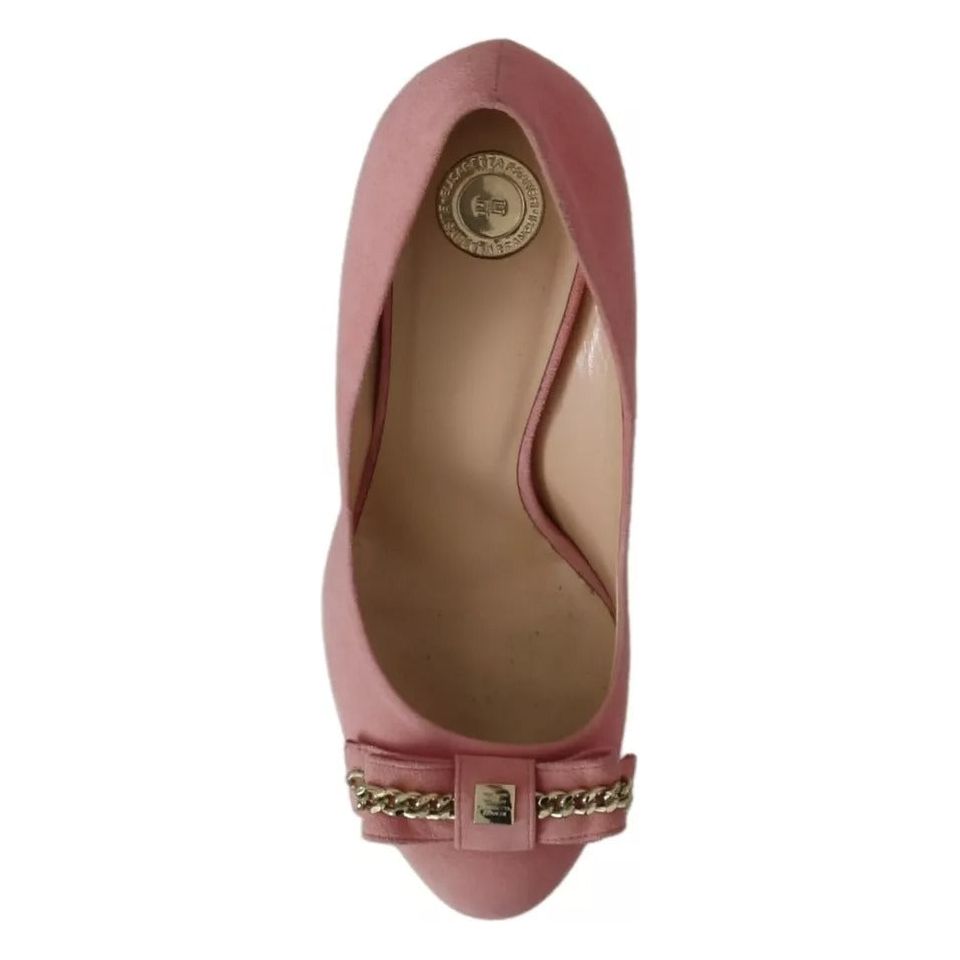 Elisabetta Franchi Pink Bow Stiletto Heel Pumps Shoes