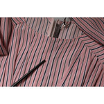 Ermanno Scervino Pink Stripes Silk Long Sleeves Midi Dress 1728,67345645728,Clothing,Dresses - Women - Clothing,Ermanno Scervino,IT38 | XS,Material: 100% Silk,Pink,Preowned / Defect,Women,Women - Clothing Ermanno Scervino DR281401-38