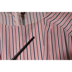 Ermanno Scervino Pink Stripes Silk Long Sleeves Midi Dress 1728,67345645728,Clothing,Dresses - Women - Clothing,Ermanno Scervino,IT38 | XS,Material: 100% Silk,Pink,Preowned / Defect,Women,Women - Clothing Ermanno Scervino DR281401-38
