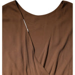 Fabiana Filippi Brown Sleeveless Deep V-neck A-line Long Maxi Dress 1728,67345645728,Brown,Clothing,Dresses - Women - Clothing,Fabiana Filippi,IT40|S,Material: 57% Acetate 43% Silk,Preowned / Defect,Women,Women - Clothing Fabiana Filippi DR281415-40