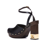 Fendi Decorative Heel Leather Pumps FE-8736331202772-EU36/US6