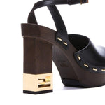Fendi Decorative Heel Leather Pumps FE-8736331202772-EU36/US6