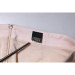 GF Ferre Beige Cotton Stretch Mid Waist Pencil Cut Skirt GF Ferre Gray