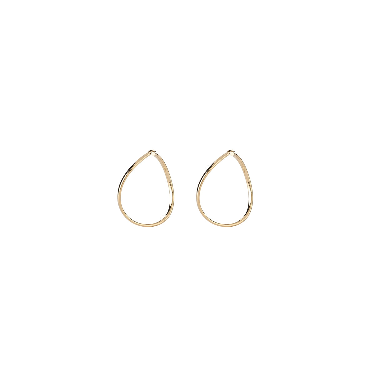 GUESS JEWELS JEWELRY Mod. JUBE04197JWYGT-U gold hoop earrings displayed on white background