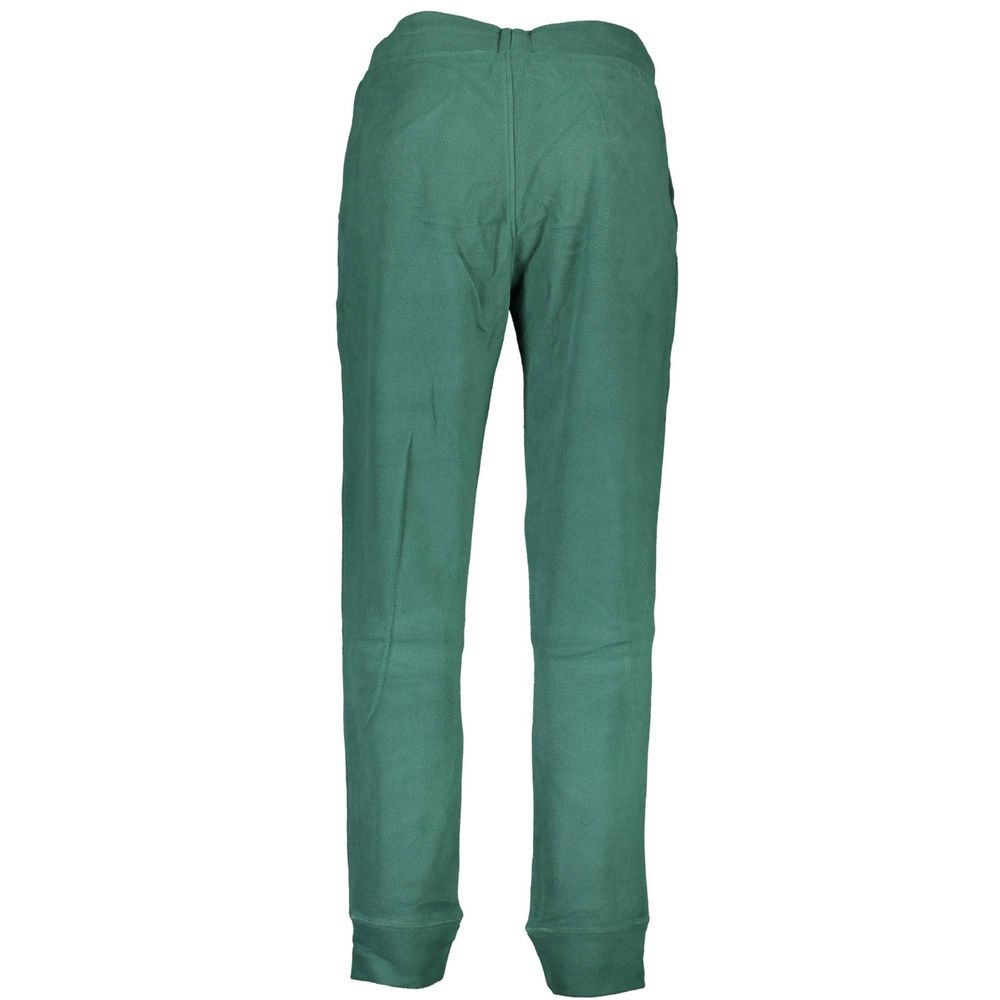 Gianmarco Venturi Green Polyester Pant with elastic waistband, laces, and ankle cuff.