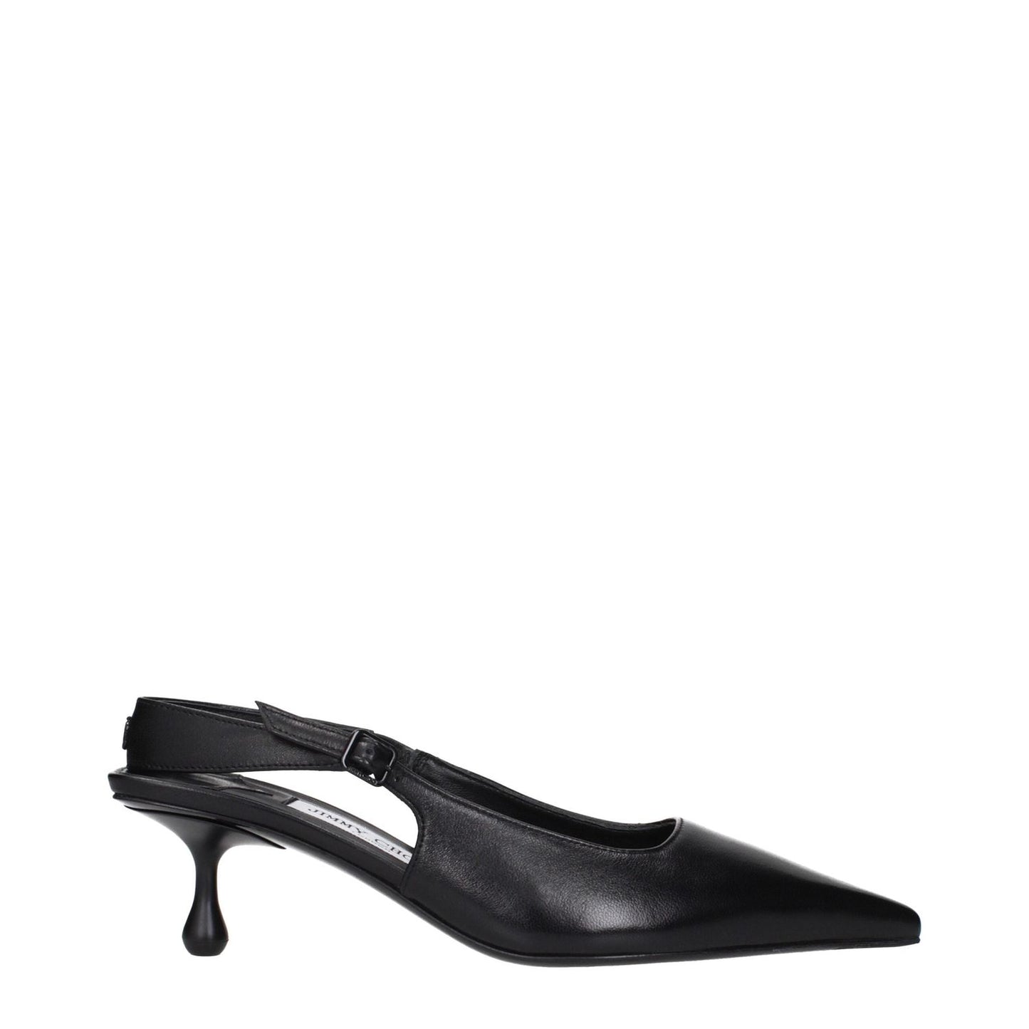Jimmy Choo Black Leather Flat Sandals JI-15269028200713-EU36/US6