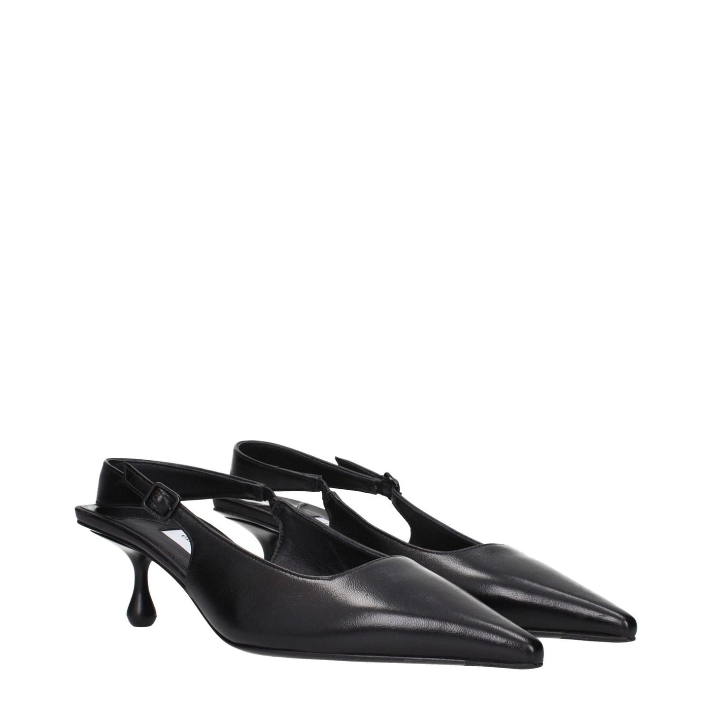 Jimmy Choo Black Leather Flat Sandals JI-15269028200713-EU36/US6