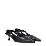 Jimmy Choo Black Leather Flat Sandals JI-15269028200713-EU36/US6