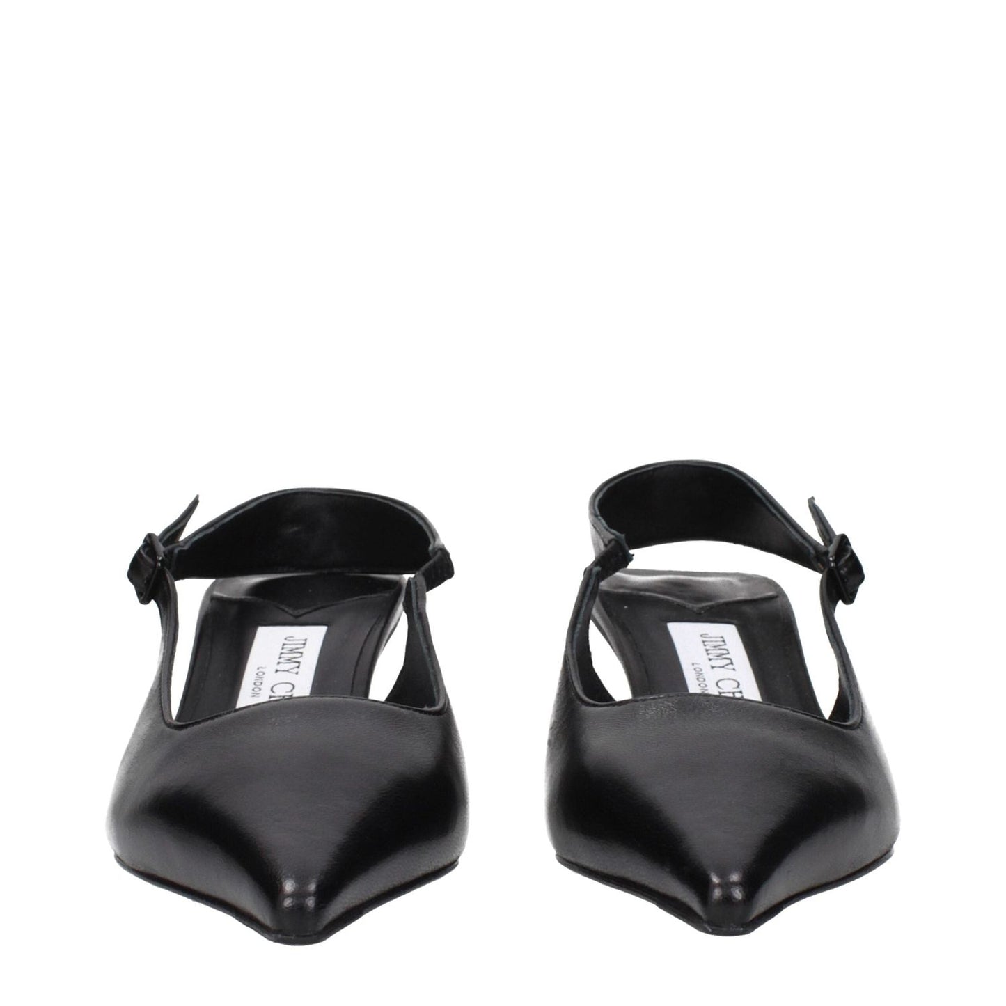 Jimmy Choo Black Leather Flat Sandals JI-15269028200713-EU36/US6