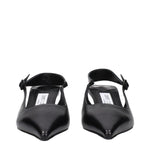 Jimmy Choo Black Leather Flat Sandals JI-15269028200713-EU36/US6