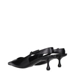 Jimmy Choo Black Leather Flat Sandals JI-15269028200713-EU36/US6