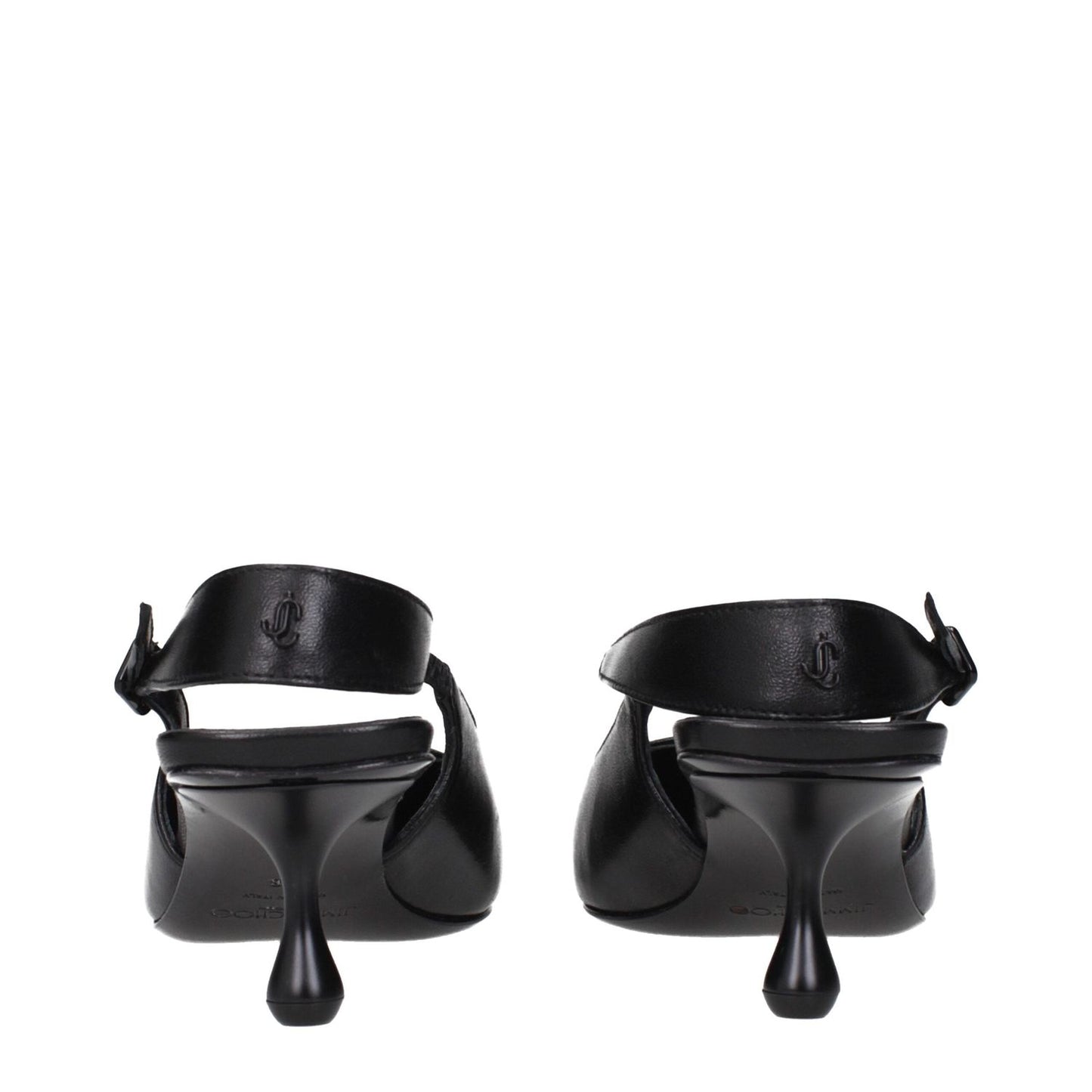 Jimmy Choo Black Leather Flat Sandals JI-15269028200713-EU36/US6