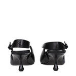 Jimmy Choo Black Leather Flat Sandals JI-15269028200713-EU36/US6