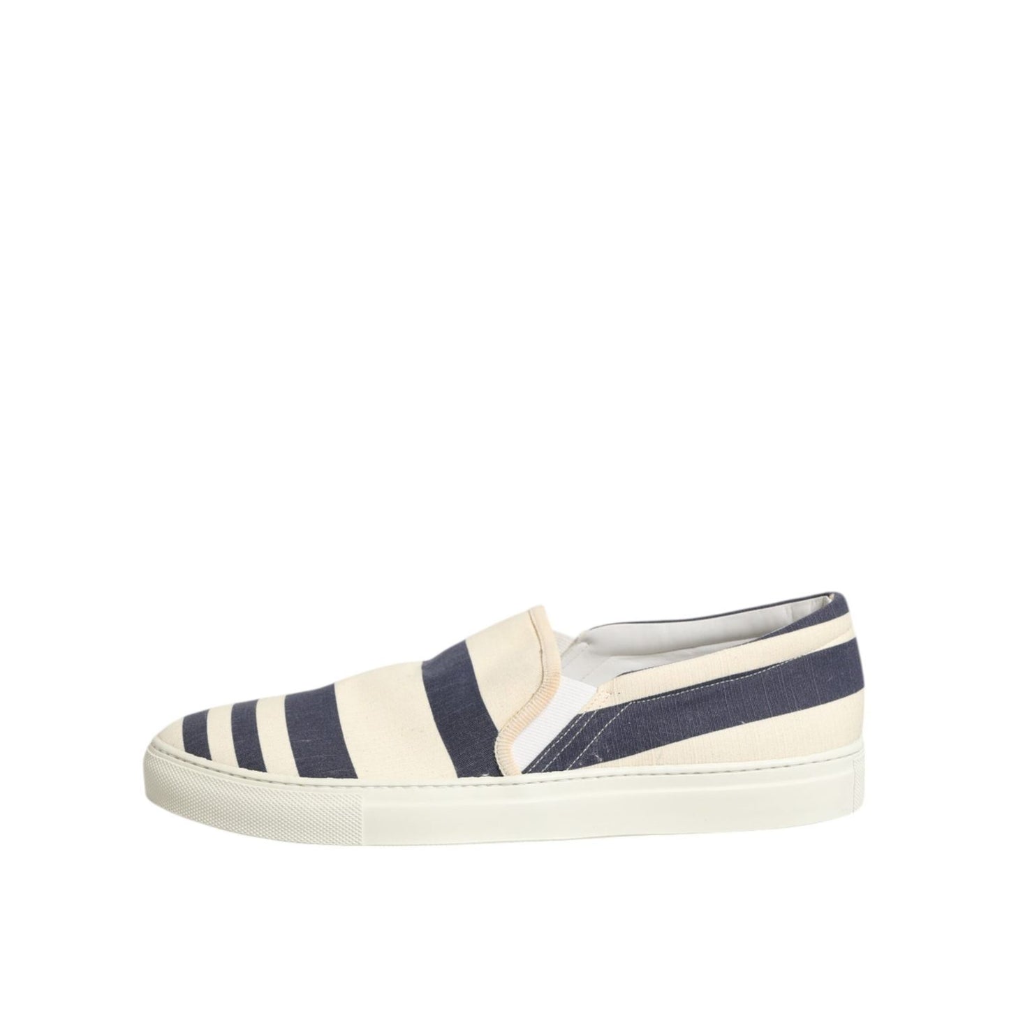 Jucca Blue White Striped Canvas Men Low Top Casual Shoes MV7273-41