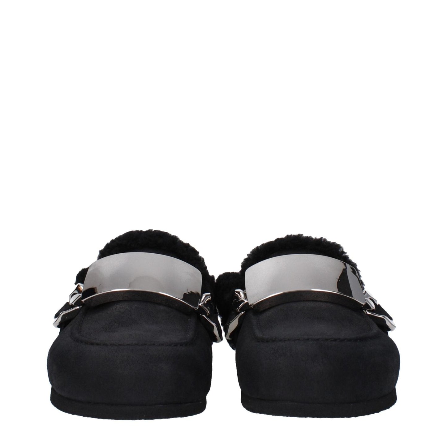 Jw Anderson Black Leather Slippers Sandals JW-8609867497737-EU41/US8